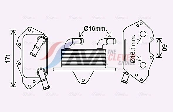 Оливний радіатор двигуна AVA QUALITY COOLING AI3404 - zapix