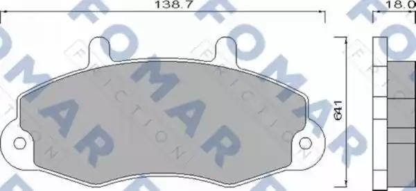 Гальмівні колодки дискові FOMAR FRICTION FO483781 - zapix