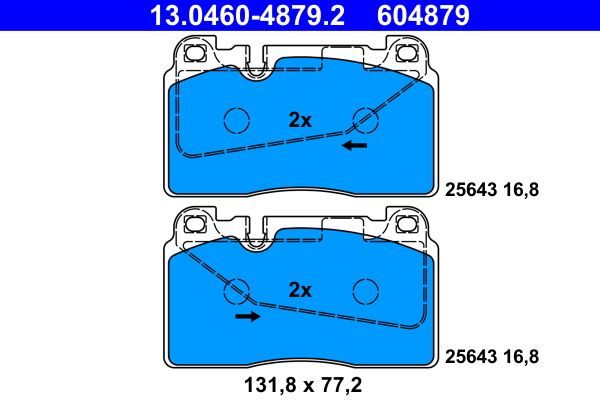 Гальмівні колодки дискові ATE 13046048792 - zapix