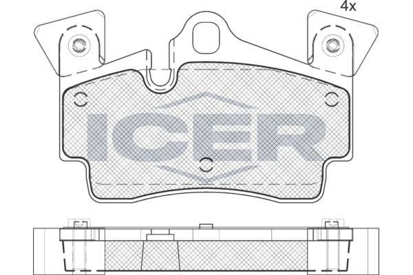 Гальмівні колодки дискові ICER 181611203 - zapix