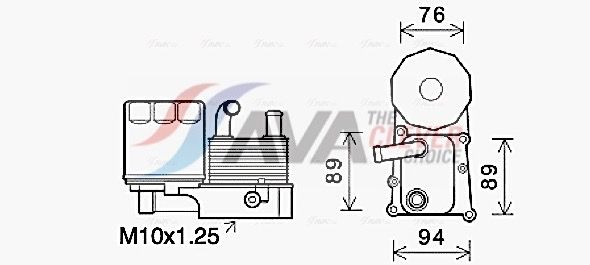 Оливний радіатор двигуна AVA QUALITY COOLING FD3686H - zapix
