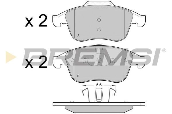 Тормозные колодки дисковые BREMSI BP3431