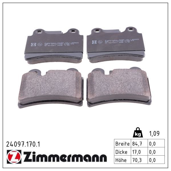 Гальмівні колодки дискові ZIMMERMANN 240971701 - zapix