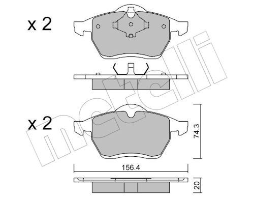 Гальмівні колодки дискові METELLI 2202790 - zapix
