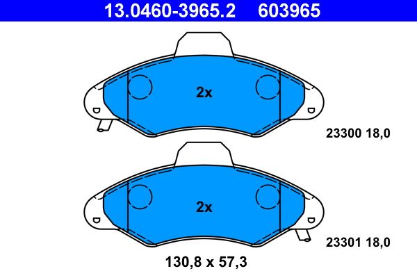 Гальмівні колодки дискові ATE 13046039652 - zapix