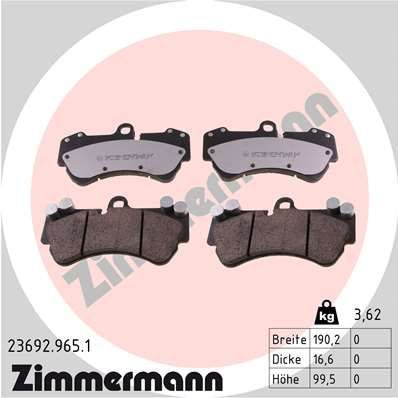 Гальмівні колодки дискові ZIMMERMANN 236929651 - zapix