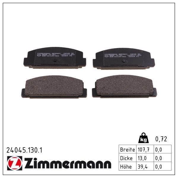 Гальмівні колодки дискові ZIMMERMANN 240451301 - zapix