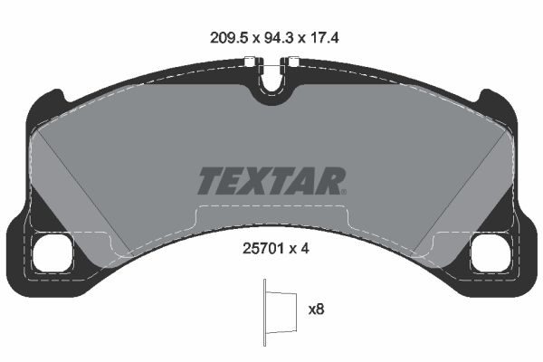 Гальмівні колодки дискові TEXTAR 2570101 - zapix