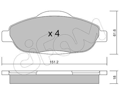 Гальмівні колодки дискові CIFAM 8228040 - zapix