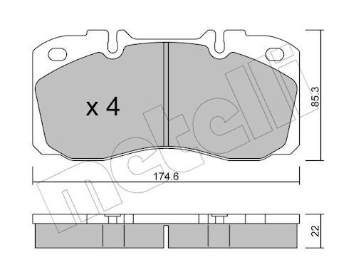 Гальмівні колодки дискові METELLI 2202680 - zapix