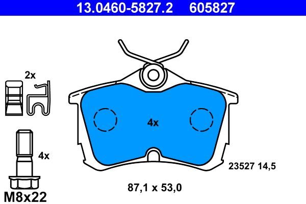 Гальмівні колодки дискові ATE 13046058272 - zapix