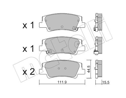 Гальмівні колодки дискові METELLI 2212990 - zapix