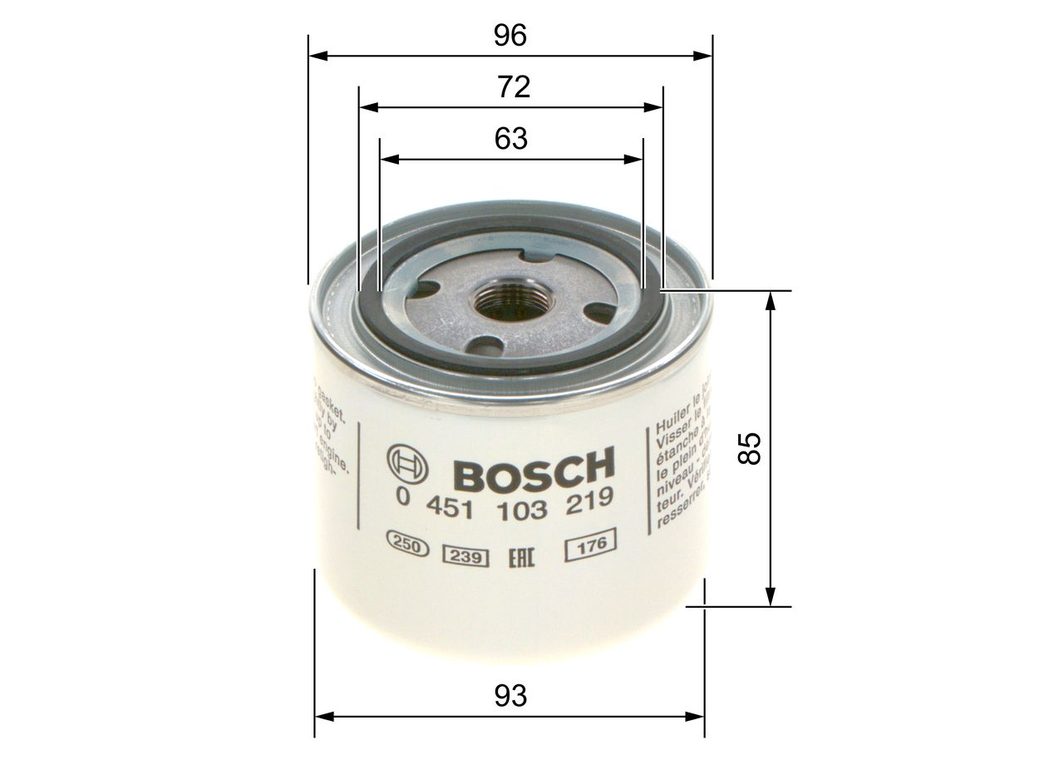 Оливний фільтр BOSCH 0451103219 - zapix