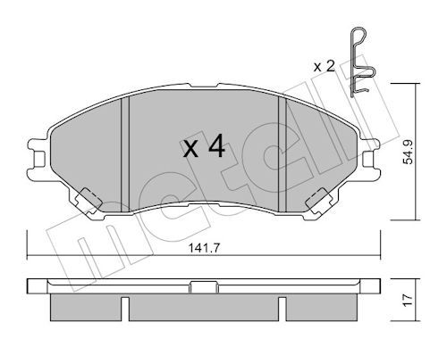 Гальмівні колодки дискові METELLI 2209960 - zapix