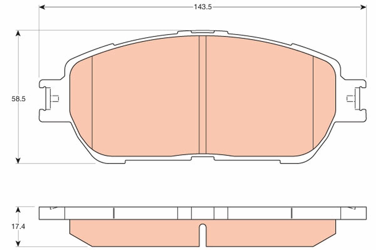 Гальмівні колодки дискові TRW GDB3612 - zapix
