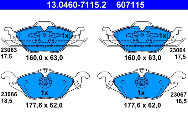 Гальмівні колодки дискові ATE 13046071152 - zapix