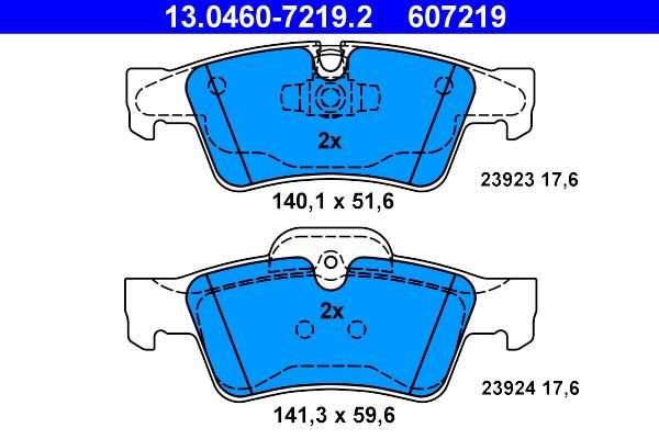 Гальмівні колодки дискові ATE 13046072192 - zapix