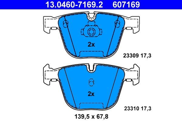 Гальмівні колодки дискові ATE 13046071692 - zapix