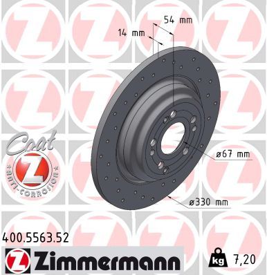 Гальмівний диск ZIMMERMANN 400556352 - zapix