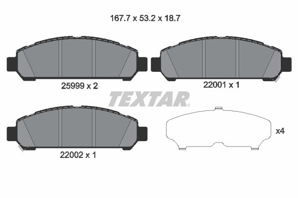 Гальмівні колодки дискові TEXTAR 2599901 - zapix