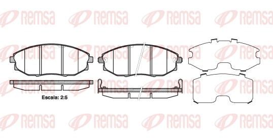 Гальмівні колодки дискові REMSA 122302 - zapix