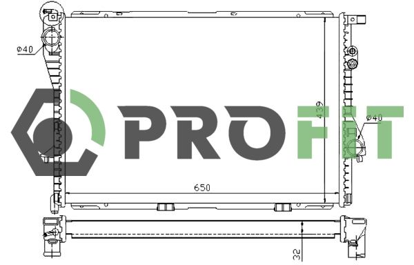 Радіатор охолодження двигуна PROFIT 17400061 - zapix