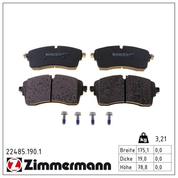 Гальмівні колодки дискові ZIMMERMANN 224851901 - zapix