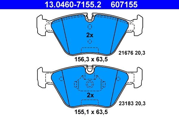 Гальмівні колодки дискові ATE 13046071552 - zapix