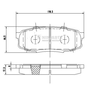 Гальмівні колодки дискові NIPPARTS N3612043 - zapix