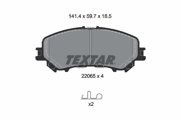 Гальмівні колодки дискові TEXTAR 2206501 - zapix