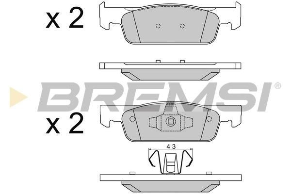 Гальмівні колодки дискові BREMSI BP3512 - zapix