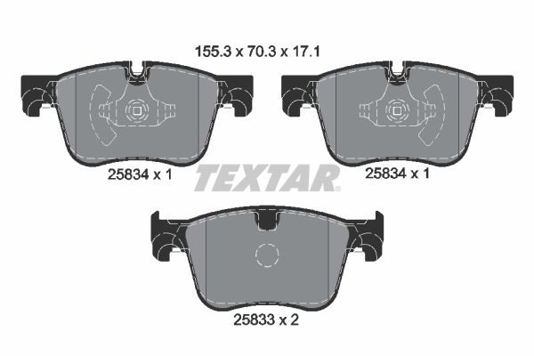 Гальмівні колодки дискові TEXTAR 2583401 - zapix