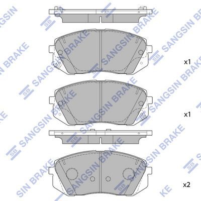 Тормозные колодки дисковые HI-Q SP1848