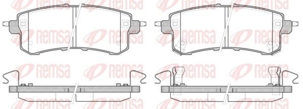 Гальмівні колодки дискові REMSA 144702 - zapix