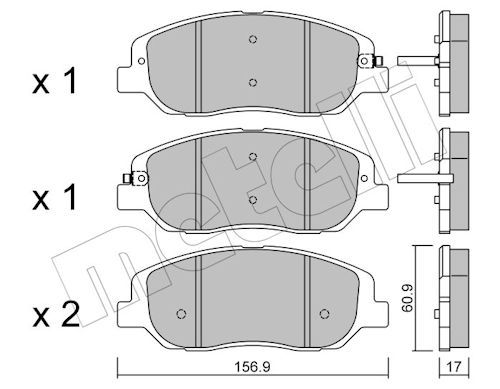 Гальмівні колодки дискові METELLI 2210310 - zapix