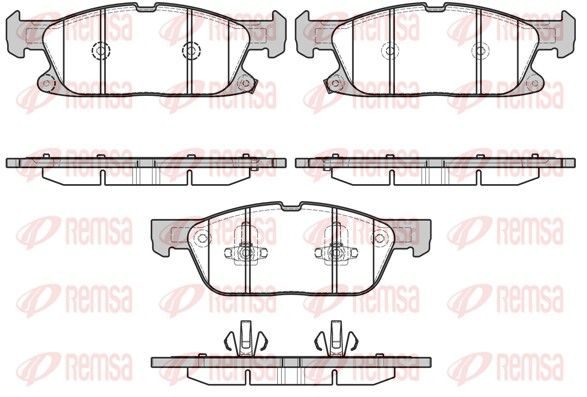 Гальмівні колодки дискові REMSA 165702 - zapix