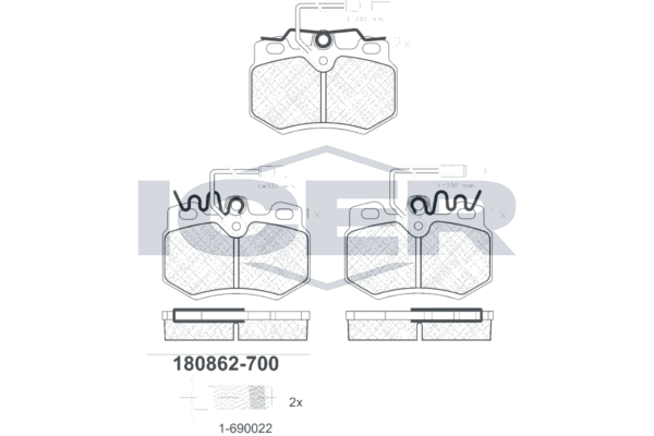 Гальмівні колодки дискові ICER 180862700 - zapix