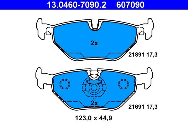 Гальмівні колодки дискові ATE 13046070902 - zapix