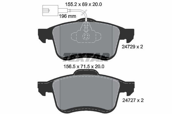 Гальмівні колодки дискові TEXTAR 2472901 - zapix