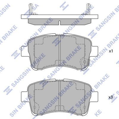 Гальмівні колодки дискові HI-Q SP1633 - zapix