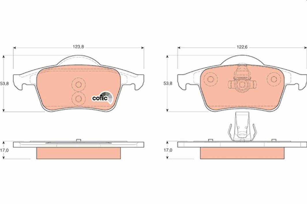 Гальмівні колодки дискові TRW GDB1389 - zapix
