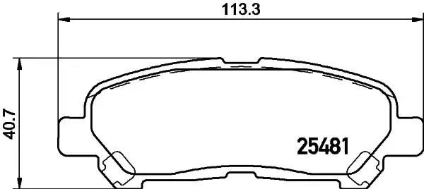 Гальмівні колодки дискові NISSHINBO NP1122 - zapix