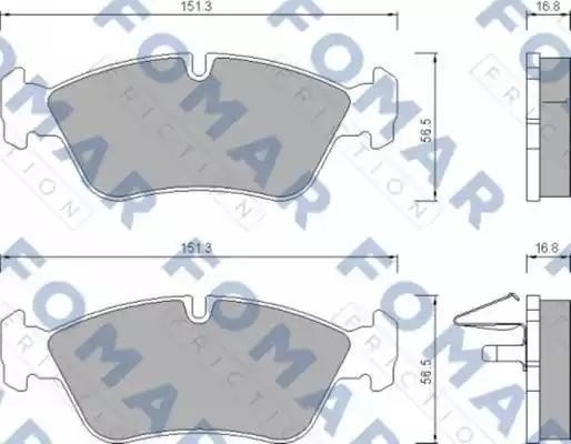 Гальмівні колодки дискові FOMAR FRICTION FO672581 - zapix