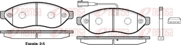 Гальмівні колодки дискові REMSA 123701 - zapix