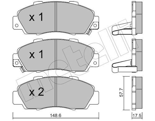 Гальмівні колодки дискові METELLI 2202980 - zapix