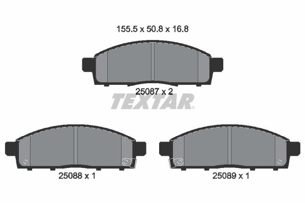 Гальмівні колодки дискові TEXTAR 2508701 - zapix