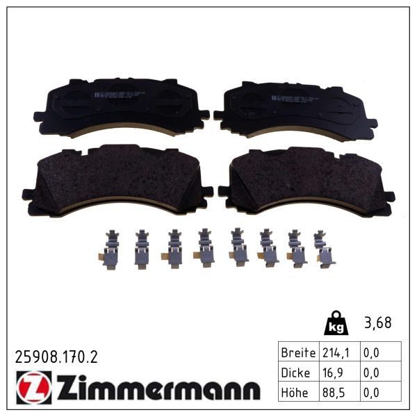 Гальмівні колодки дискові ZIMMERMANN 259081702 - zapix