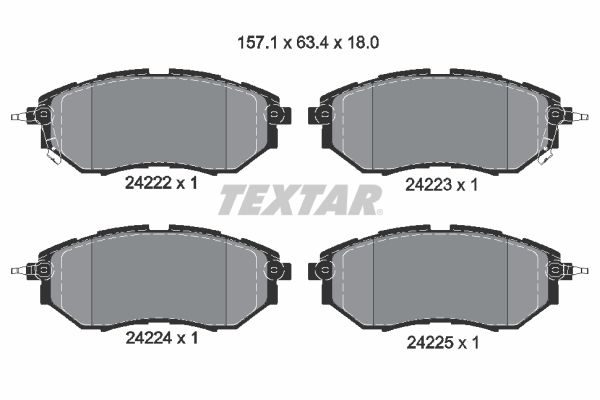 Гальмівні колодки дискові TEXTAR 2422201