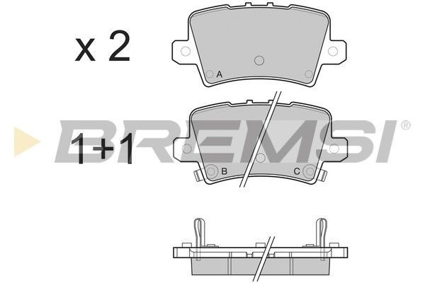 Гальмівні колодки дискові BREMSI BP3246 - zapix