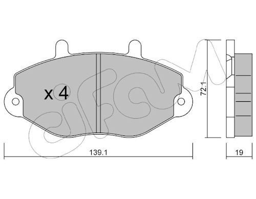 Гальмівні колодки дискові CIFAM 8221950 - zapix